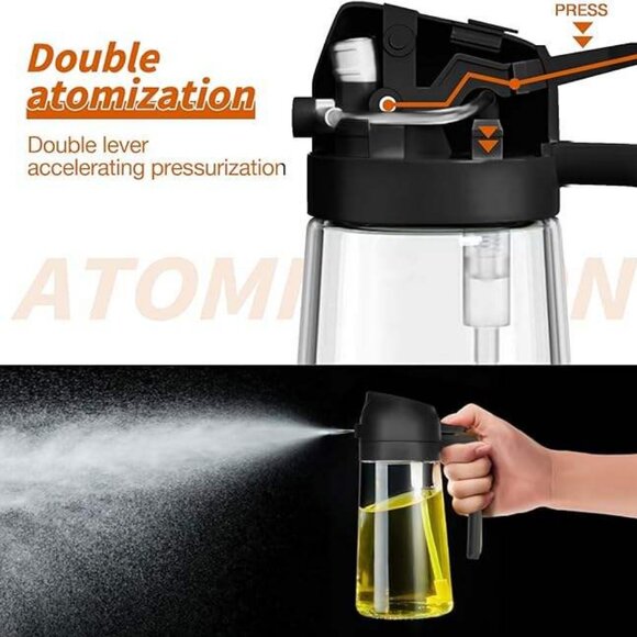Oil Dispenser Bottle for Kitchen - 2 in 1 Olive Oil Dispenser,Oil Sprayer3 pack - Picture 8 of 10